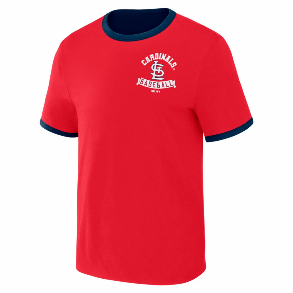 St. Louis Cardinals Darius Rucker Collection Two-Way Ringer Reversible T-Shirt - Red/Navy