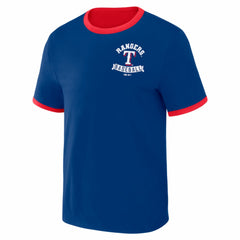 Texas Rangers Darius Rucker Collection Two-Way Ringer Reversible T-Shirt - Royal/Red