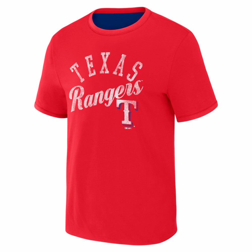 Texas Rangers Darius Rucker Collection Two-Way Ringer Reversible T-Shirt - Royal/Red