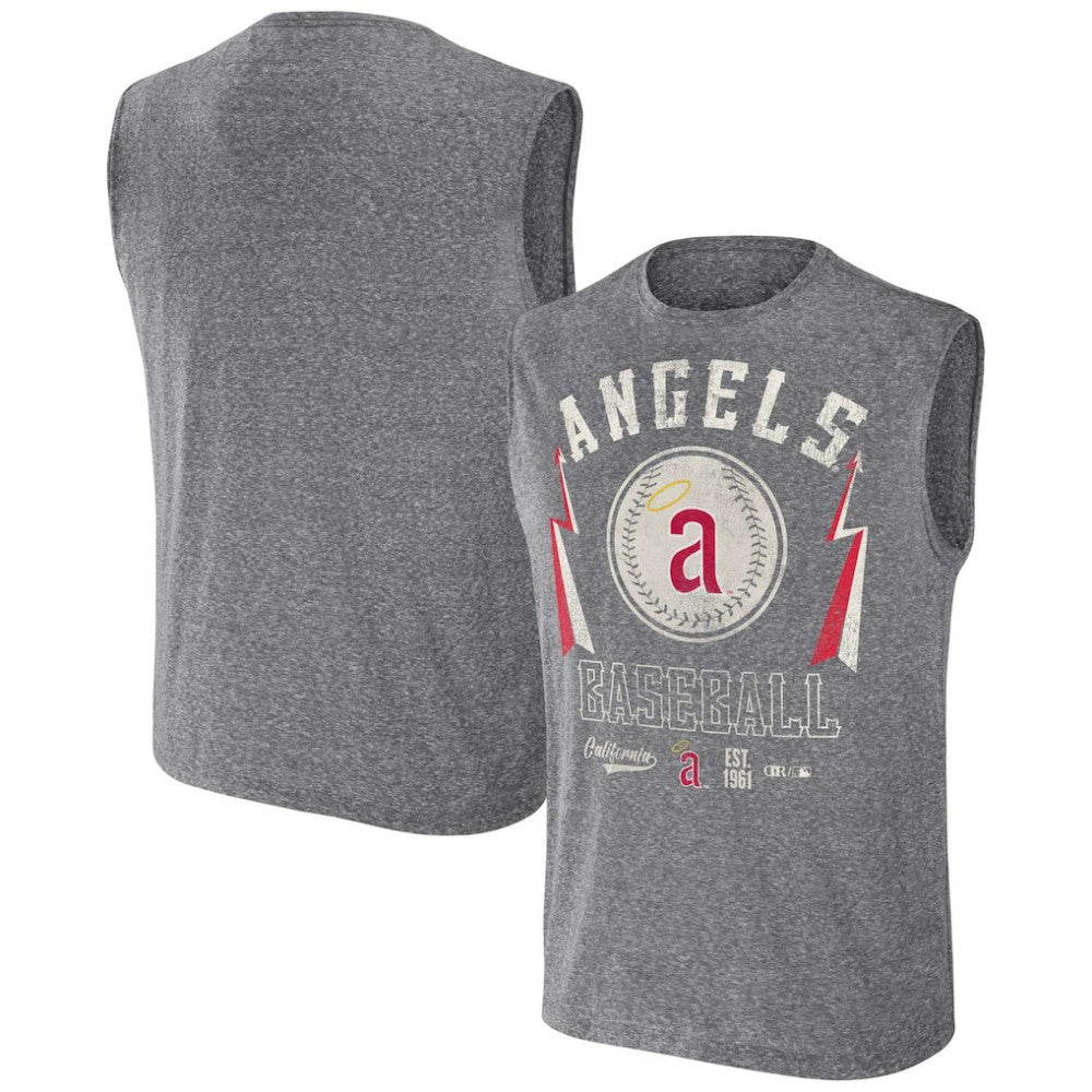Los Angeles Angels Darius Rucker Collection Relaxed-Fit Muscle Tank Top - Charcoal