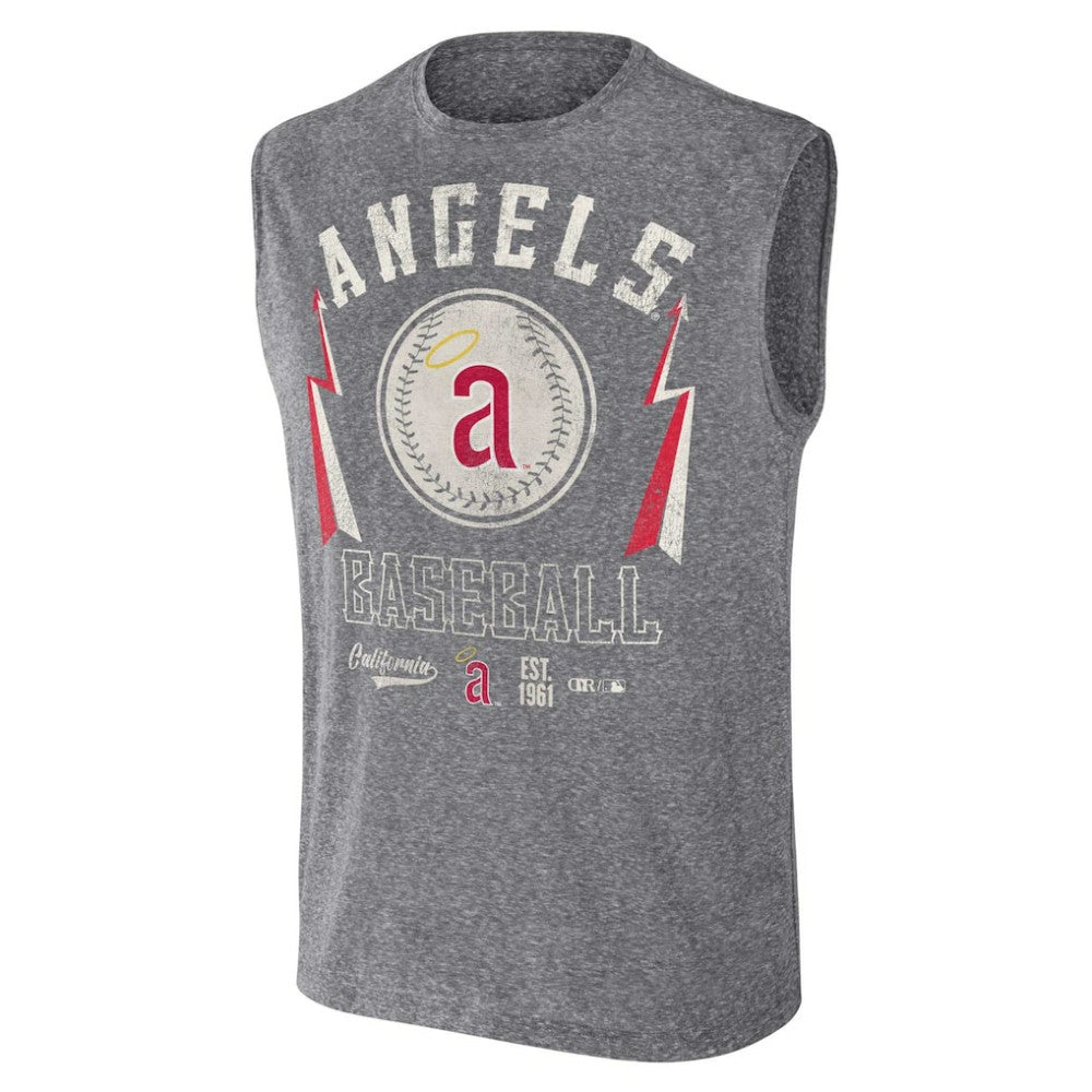 Los Angeles Angels Darius Rucker Collection Relaxed-Fit Muscle Tank Top - Charcoal