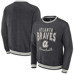Atlanta Braves Darius Rucker Collection Vintage Pullover Sweatshirt - Heather Charcoal