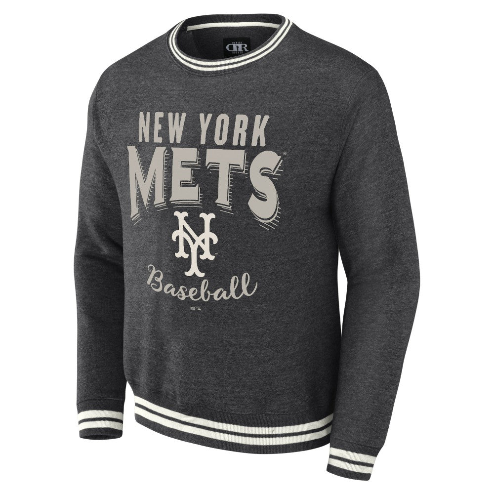 New York Mets Darius Rucker Collection Vintage Pullover Sweatshirt - Heather Charcoal