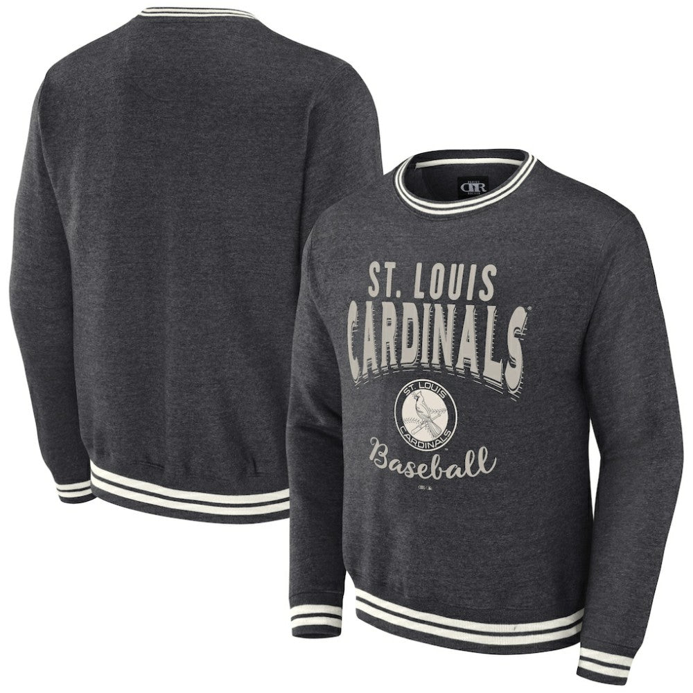 St. Louis Cardinals Darius Rucker Collection Vintage Pullover Sweatshirt - Heather Charcoal