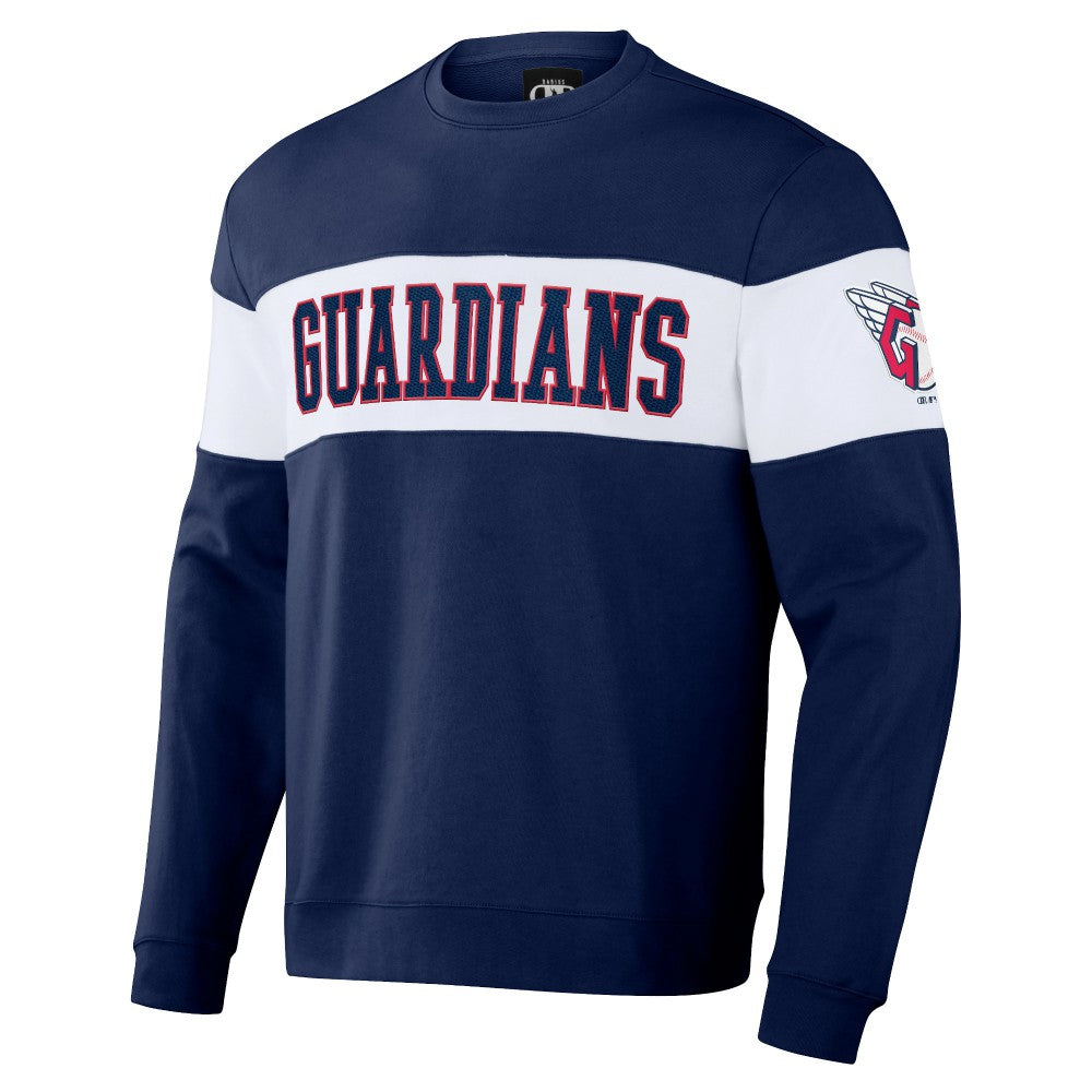 Cleveland Guardians Darius Rucker Collection Stripe Pullover Sweatshirt - Navy