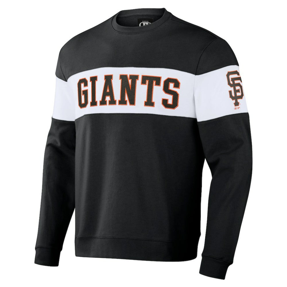 San Francisco Giants Darius Rucker Collection Stripe Pullover Sweatshirt - Black