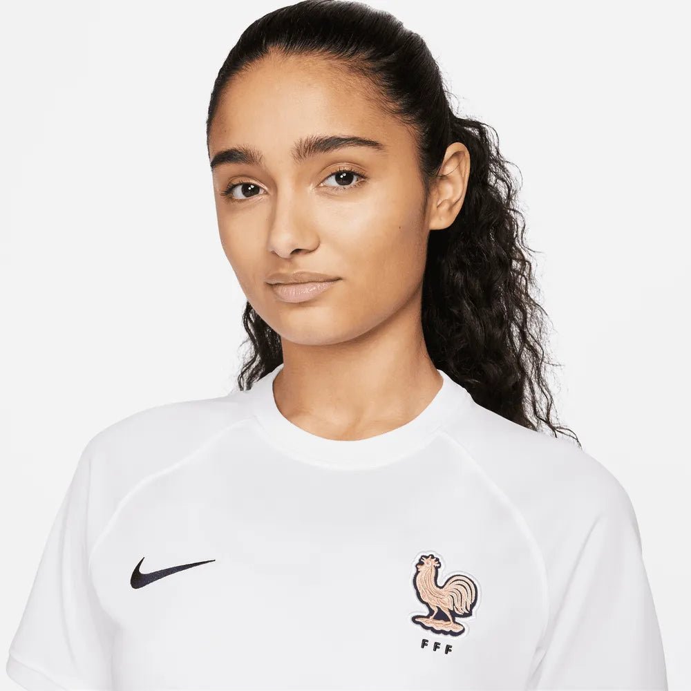 France Women's EC22 Away Soccer Jersey - White-Pink Glaze 