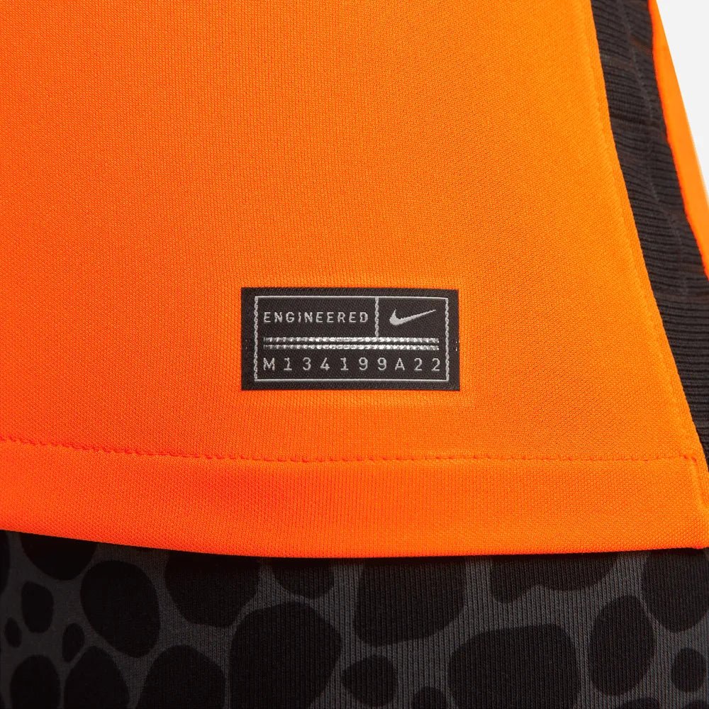 Netherlands Women's EC22 Home Soccer Jersey - Total Orange-Black 