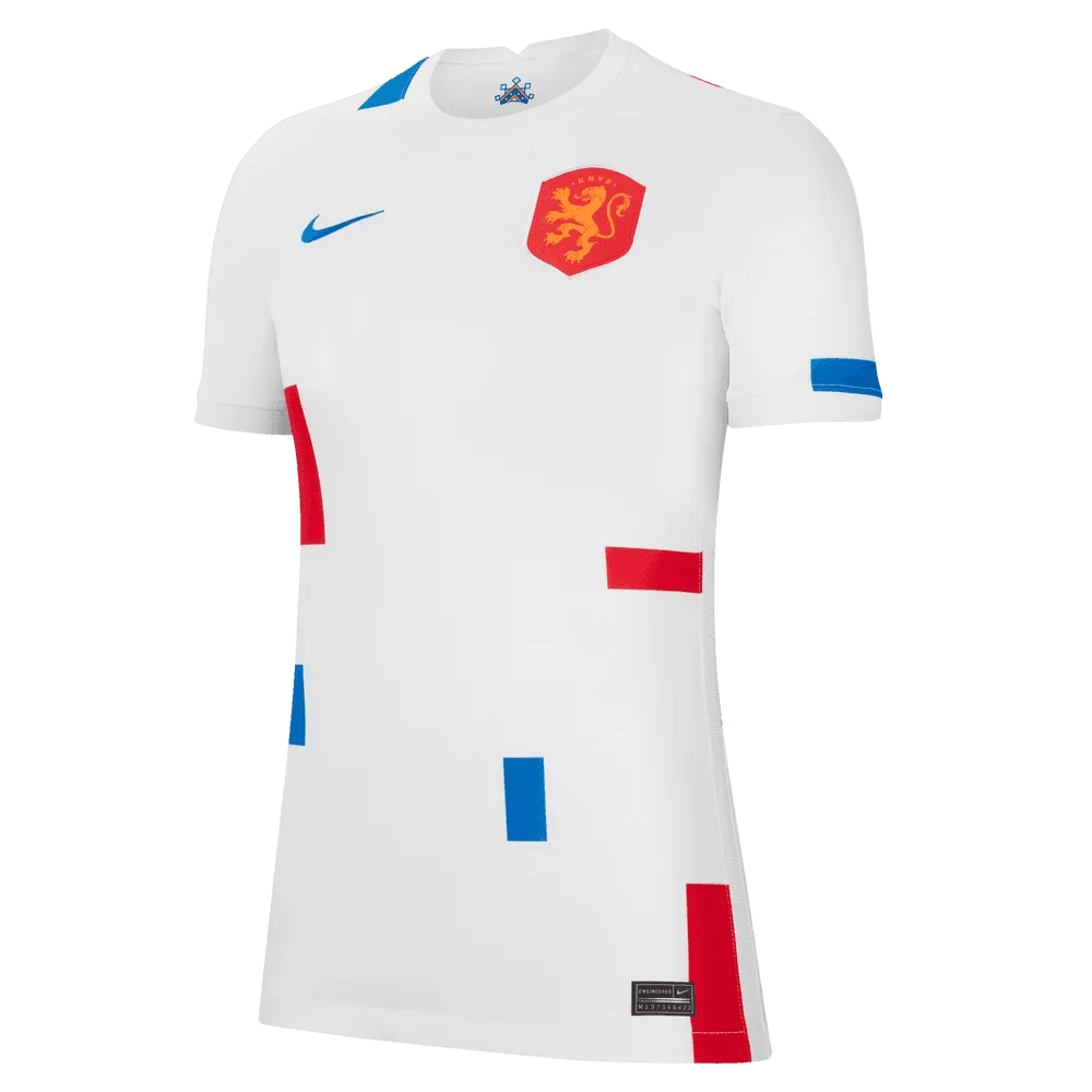 Netherlands Women's EC22 Away Soccer Jersey - White-Soar 