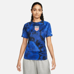 2022-23 USA Women's Away Soccer Jersey - Bright Blue-White 