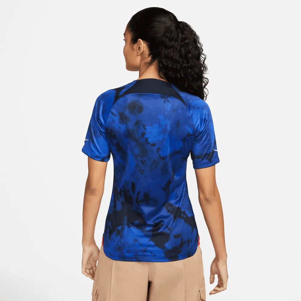 2022-23 USA Away Women 4 Star Soccer Jersey Bright Blue-White 