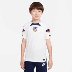 2022-23 USA Home Youth Soccer Jersey White-Loyal Blue 
