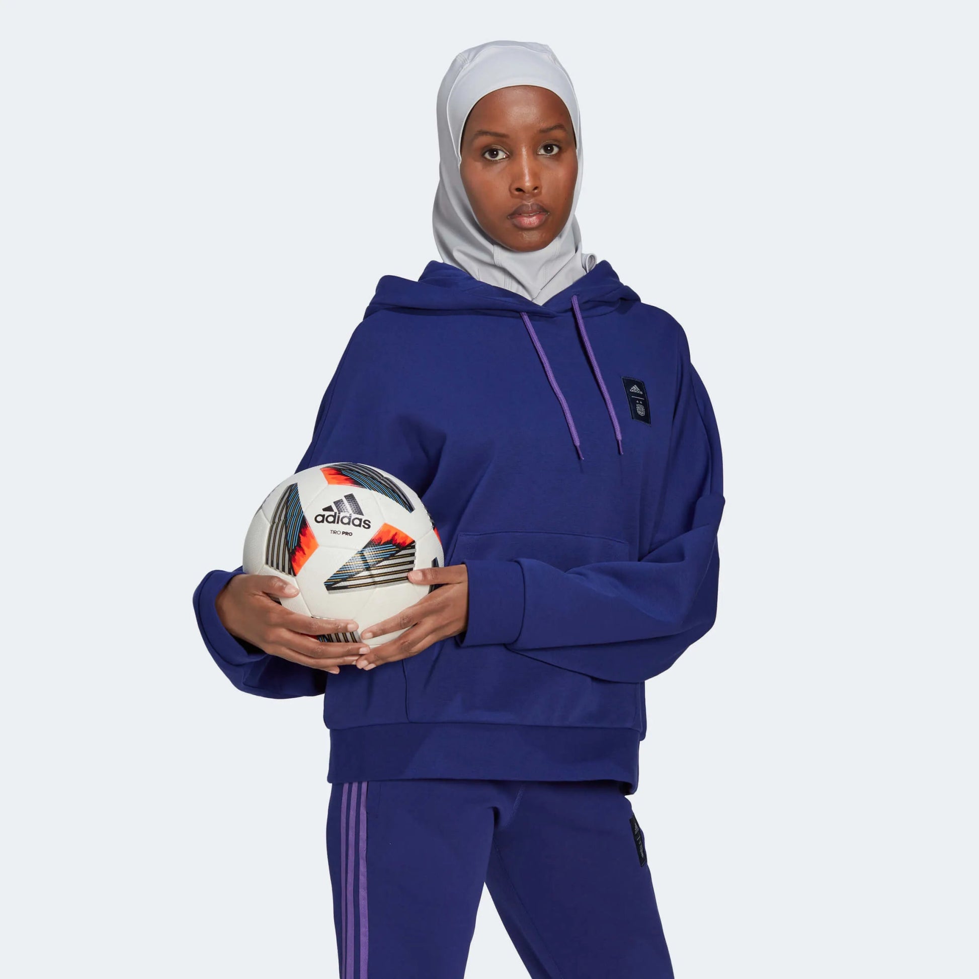 2022-23 Argentina Women's 3 Stripe Hoody Legacy Indigo 