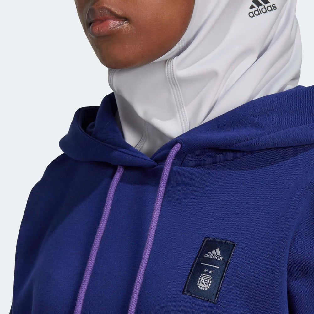 2022-23 Argentina Women's 3 Stripe Hoody Legacy Indigo 