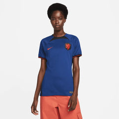 2022-23 Netherlands Women's Away Soccer Jersey - Deep Royal Blue 