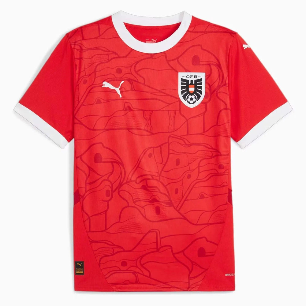 2024-25 Austria Men's Stadium Home Soccer Jersey 