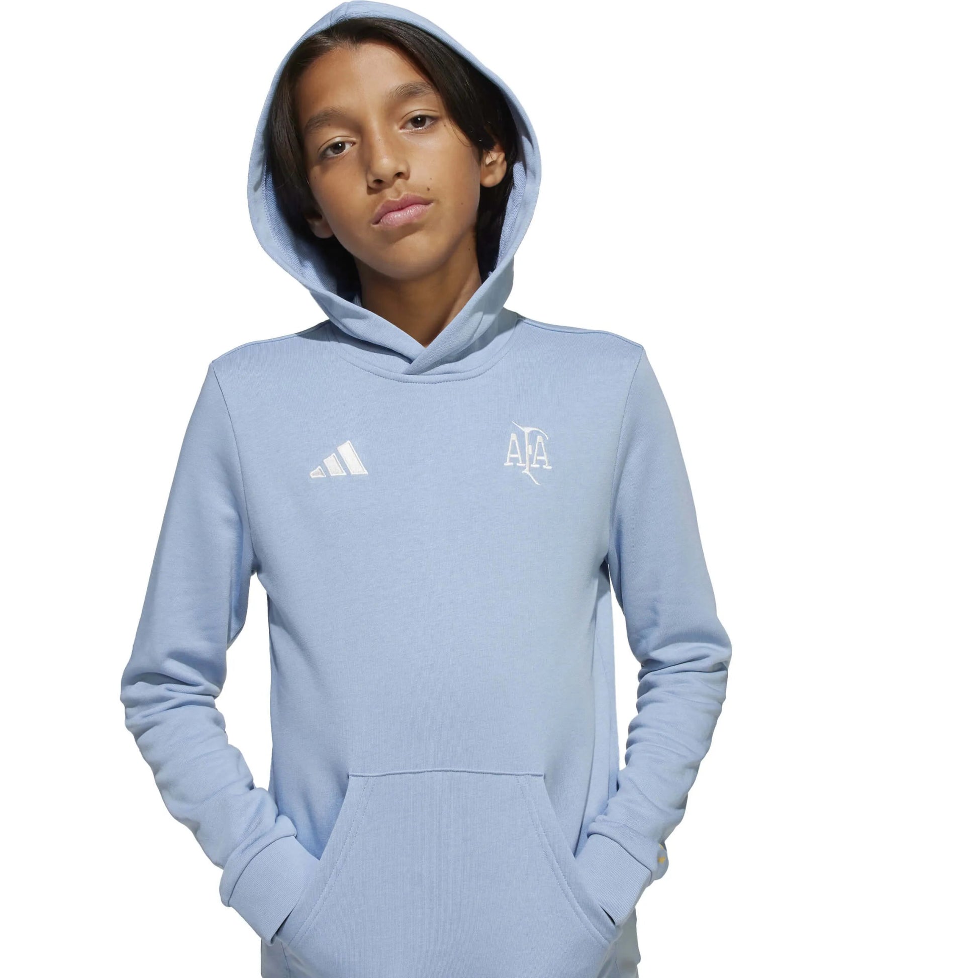 2025-26 Argentina Youth Anniversary DNA Soccer Hoodie Ambient Sky / Cloud White 