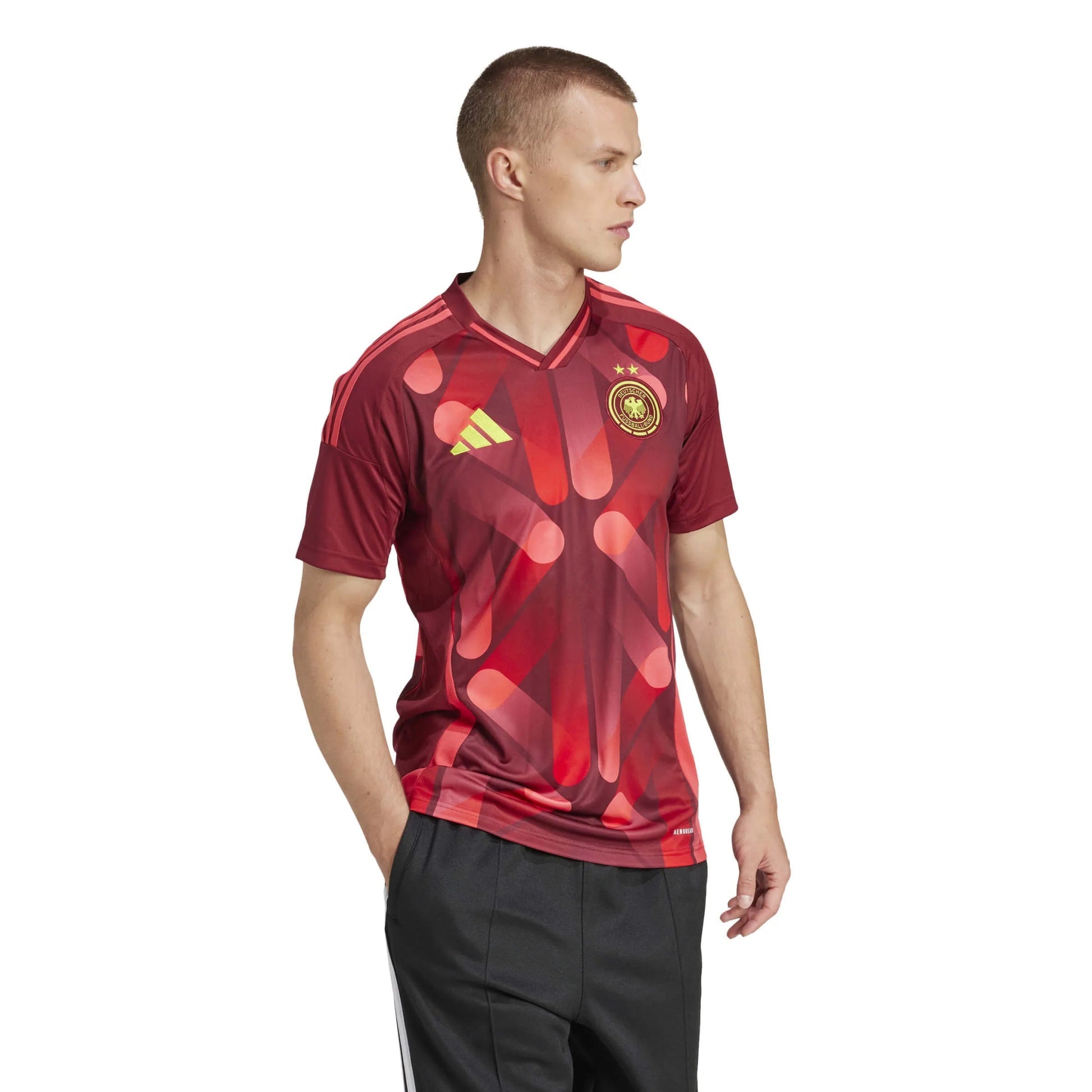 2025 Germany Women's (Men's Cut) Stadium Away Soccer Jersey Team Coll Burgundy 2 
