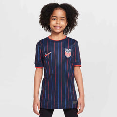 2025 USA Youth Stadium Away Soccer Jersey Obsidian/Challenge Red 