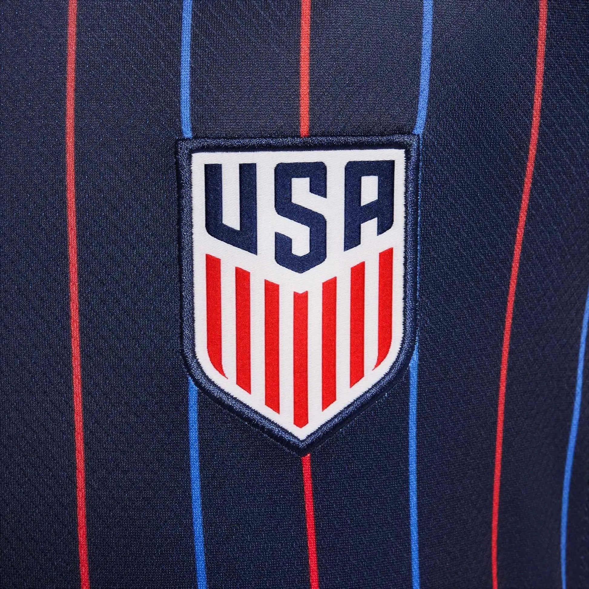 2025 USA Youth Stadium Away Soccer Jersey Obsidian/Challenge Red 