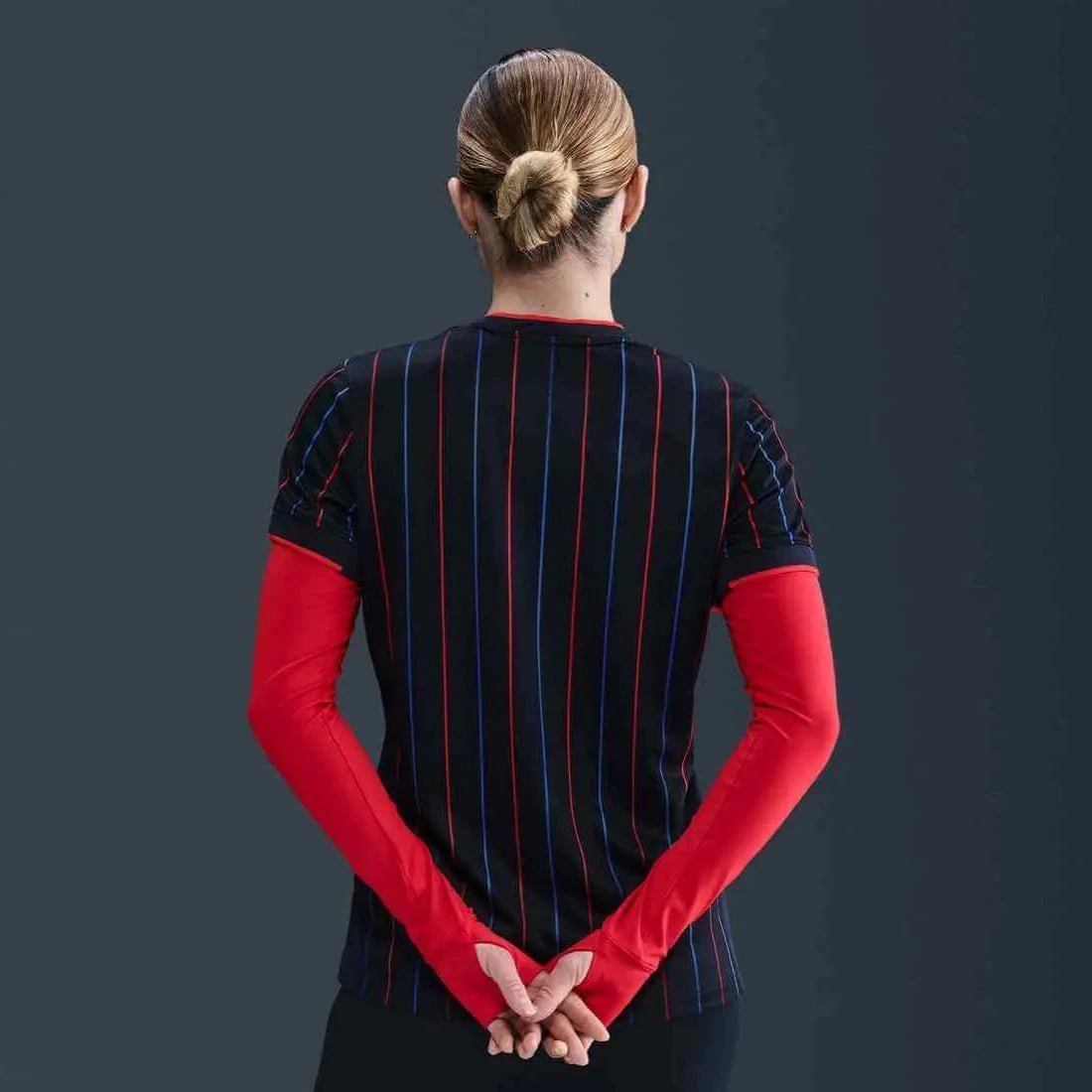 2025 USA Women's 4-Star Stadium Away Soccer Jersey Obsidian/Challenge Red/Challenge Red 