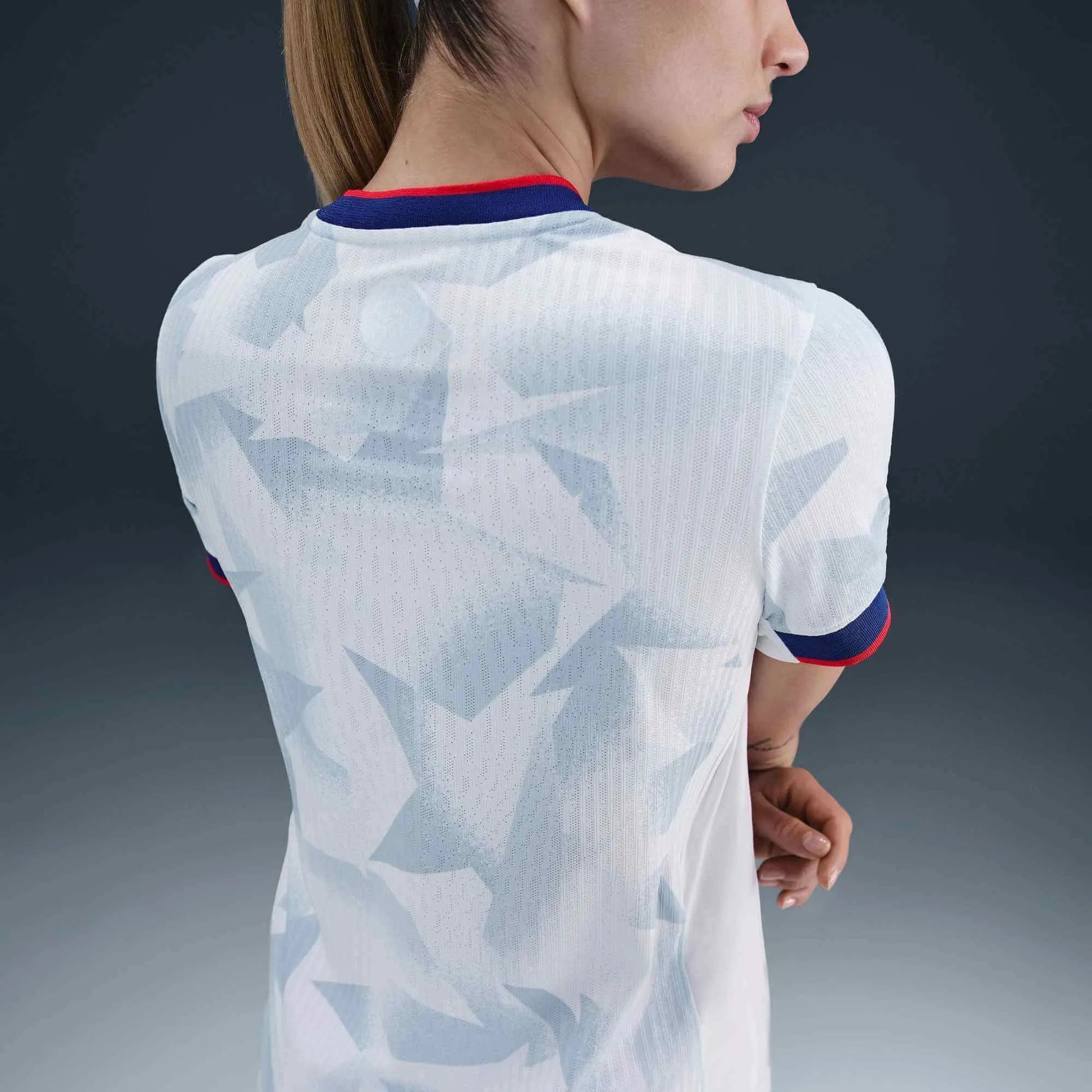 2025 USA Women's 4-Star Authentic Home Soccer Jersey White/Rush Blue/Challenge Red 
