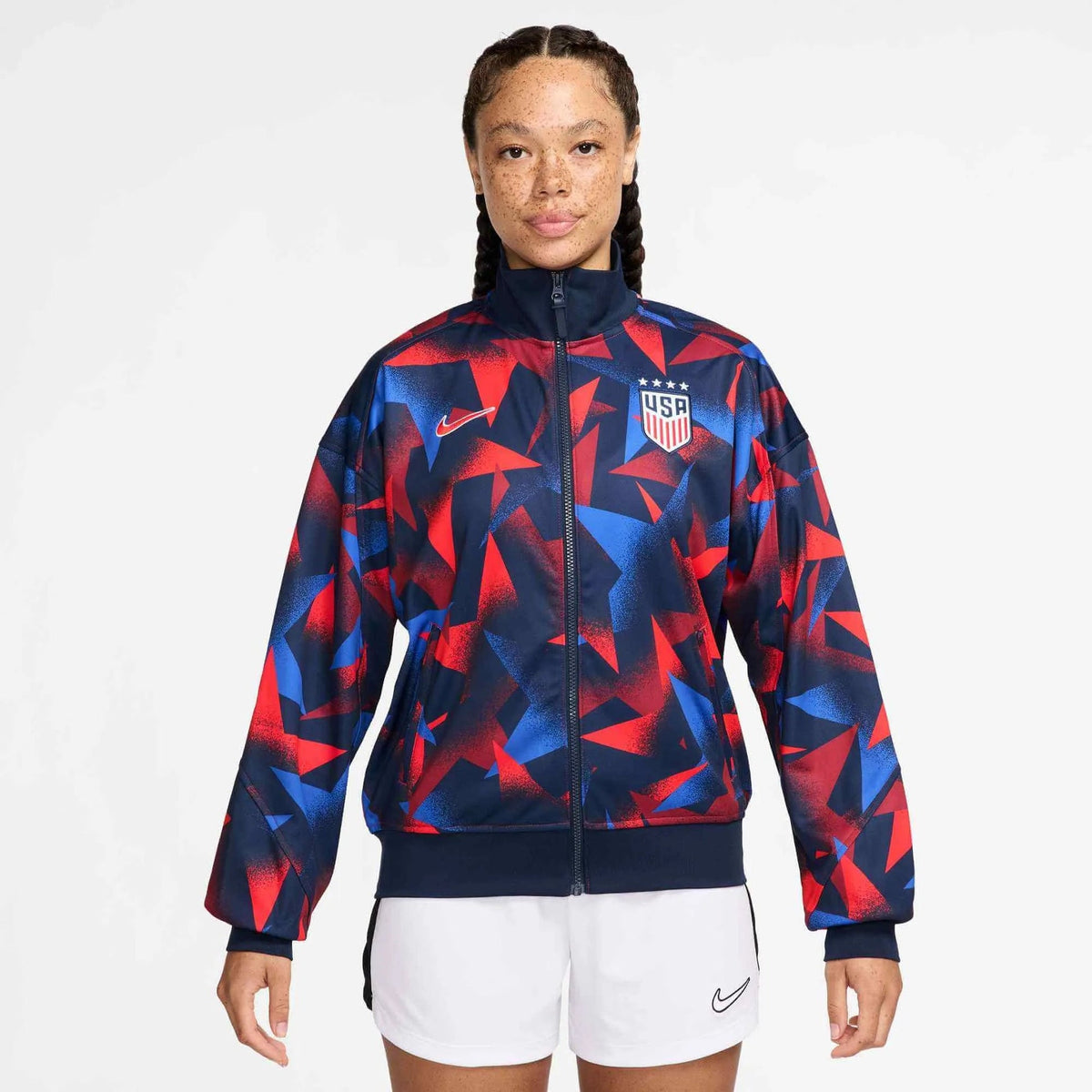 2025 USA Women's Academy Pro Anthem Jacket Obsidian/Challenge Red 
