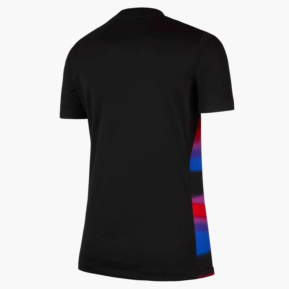 2025 England Women's Stadium Away Soccer Jersey Black/Light Photo Blue 