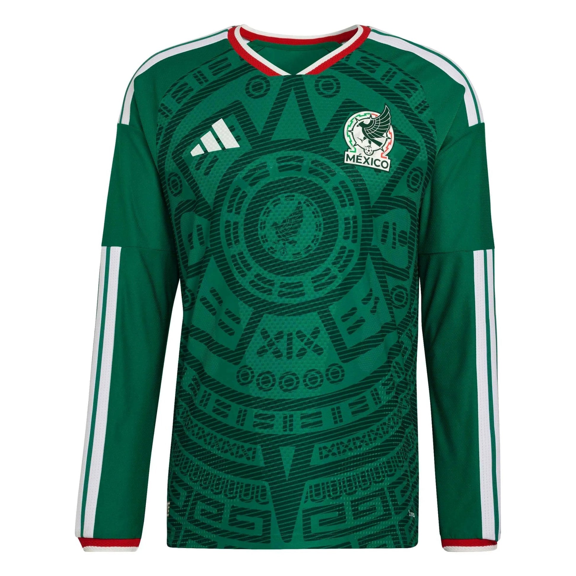 2026 Mexico Men's Authentic Home Long-Sleeve Soccer Jersey Bold Green 
