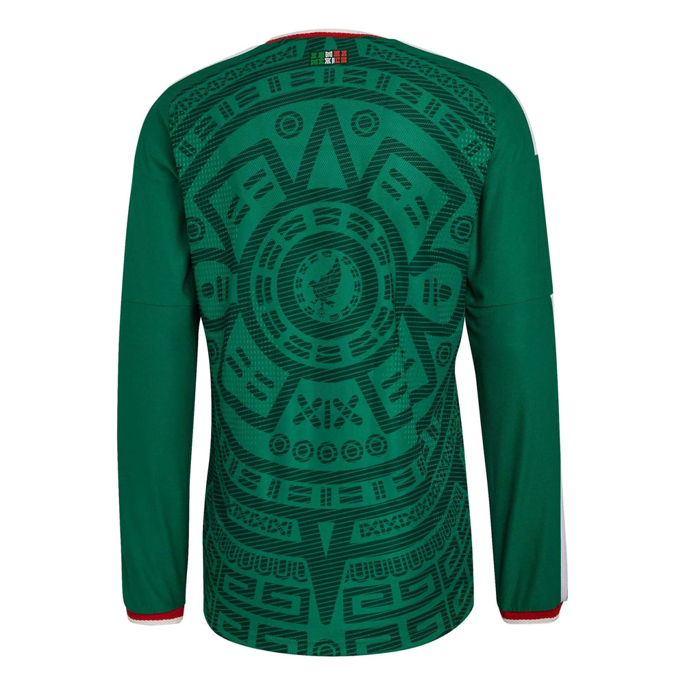 2026 Mexico Men's Authentic Home Long-Sleeve Soccer Jersey Bold Green 