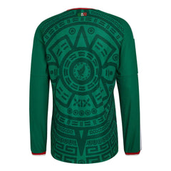 2026 Mexico Men's Authentic Home Long-Sleeve Soccer Jersey Bold Green 