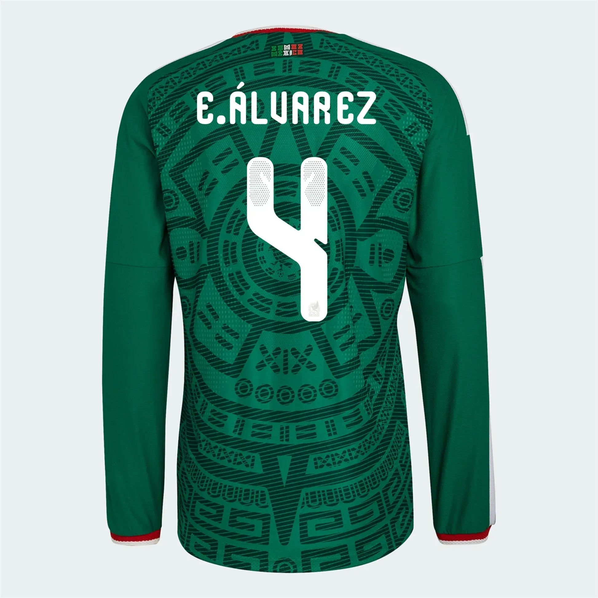 2026 Mexico Men's Authentic Home Long-Sleeve Soccer Jersey Bold Green 