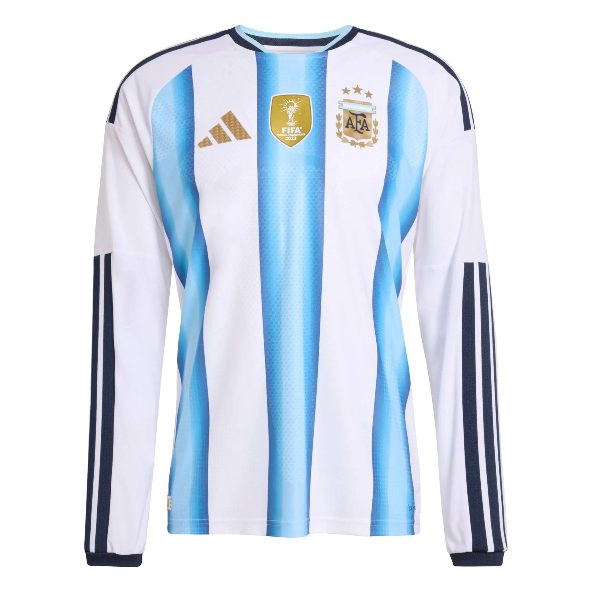 2026 Argentina Men's Authentic Home Long-Sleeve Soccer Jersey White / Icey Blue / Light Blue 