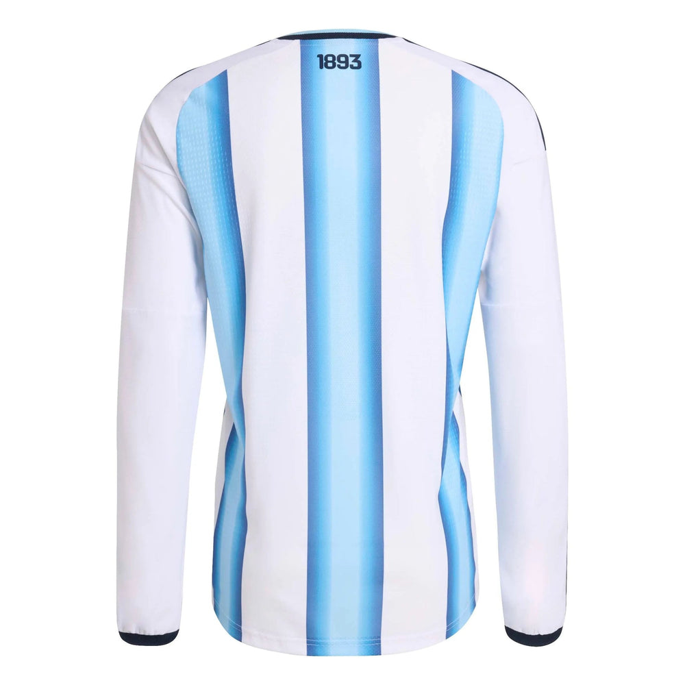 2026 Argentina Men's Authentic Home Long-Sleeve Soccer Jersey White / Icey Blue / Light Blue 