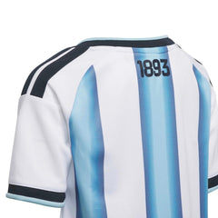 2026 Argentina Kid's Home Mini Kit White / Icey Blue / Light Blue 