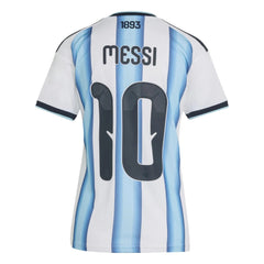 2026 Argentina Women's Stadium Home Messi #10 Soccer Jersey White / Icey Blue / Light Blue 