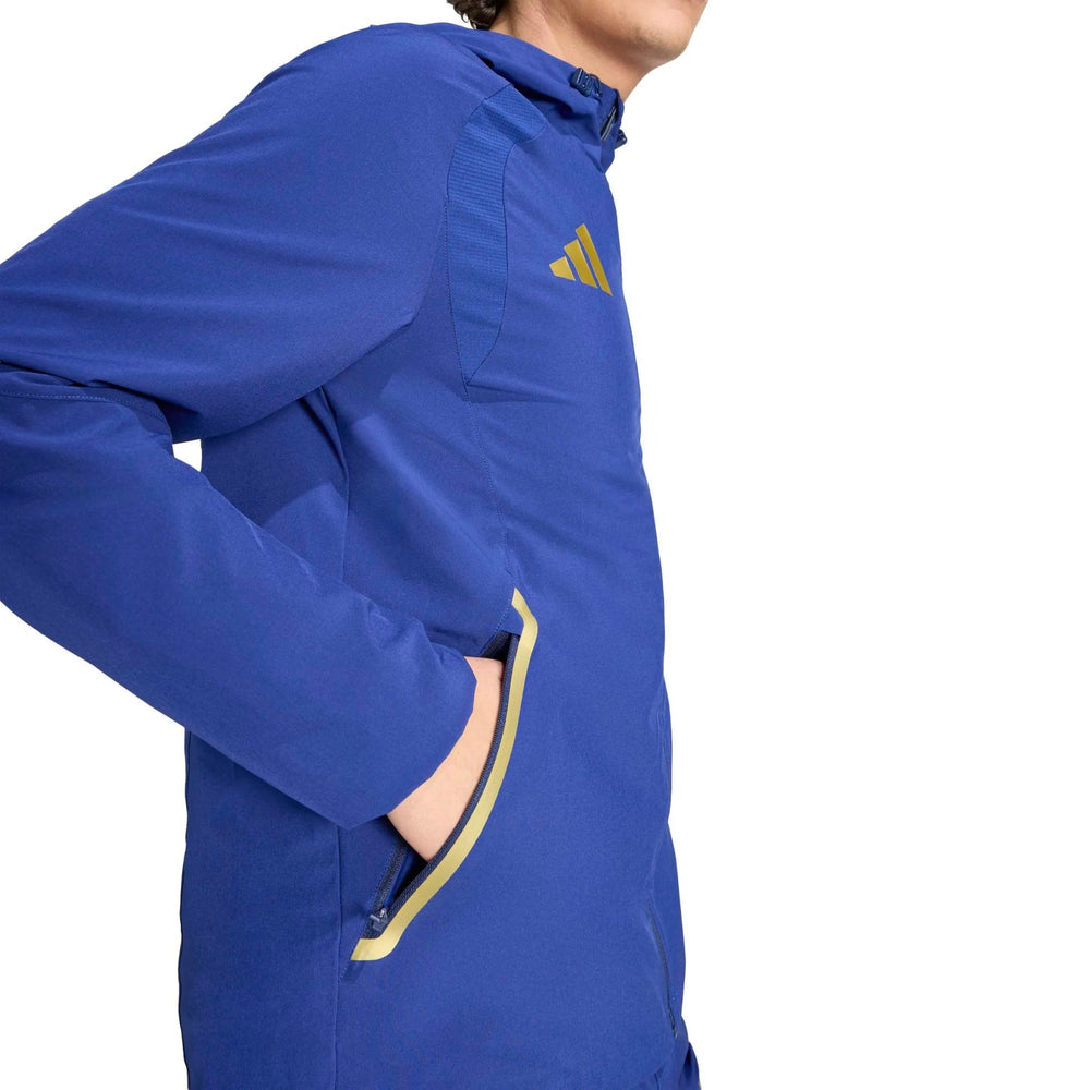 2026 Italy Men's Tiro Travel Full Zip Windbreaker Victory Blue 