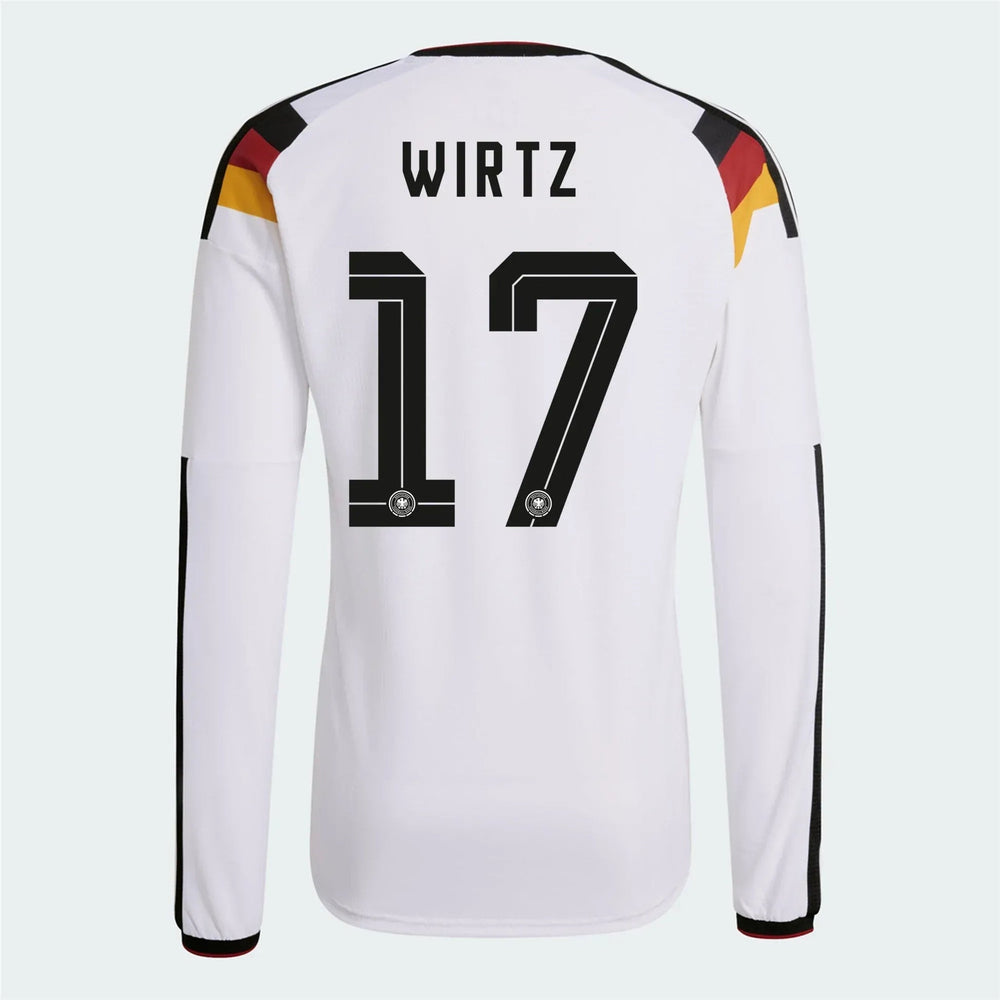 2026 Germany Men's Authentic Home Long-Sleeve Soccer Jersey White 