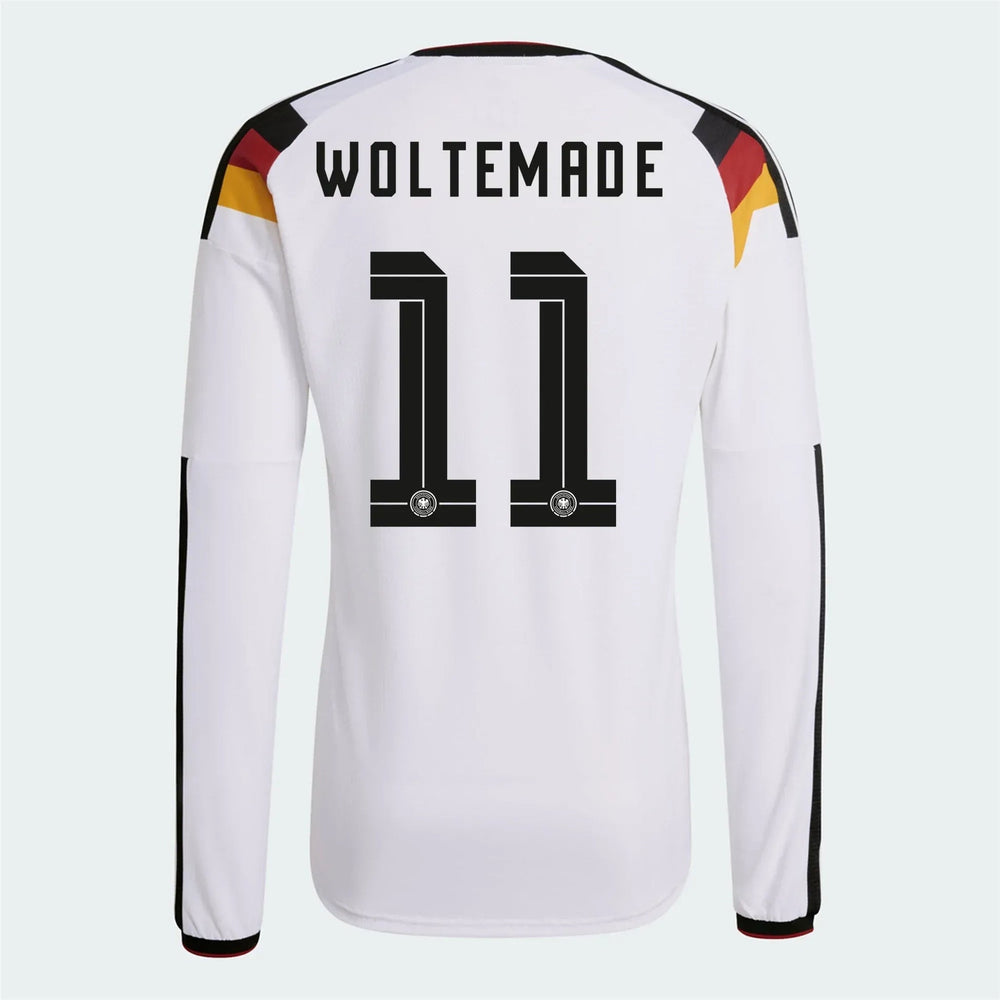 2026 Germany Men's Authentic Home Long-Sleeve Soccer Jersey White 