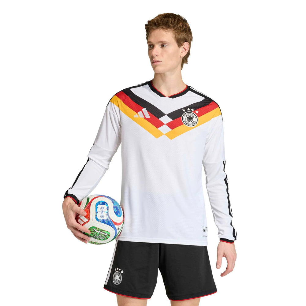 2026 Germany Men's Authentic Home Long-Sleeve Soccer Jersey White 