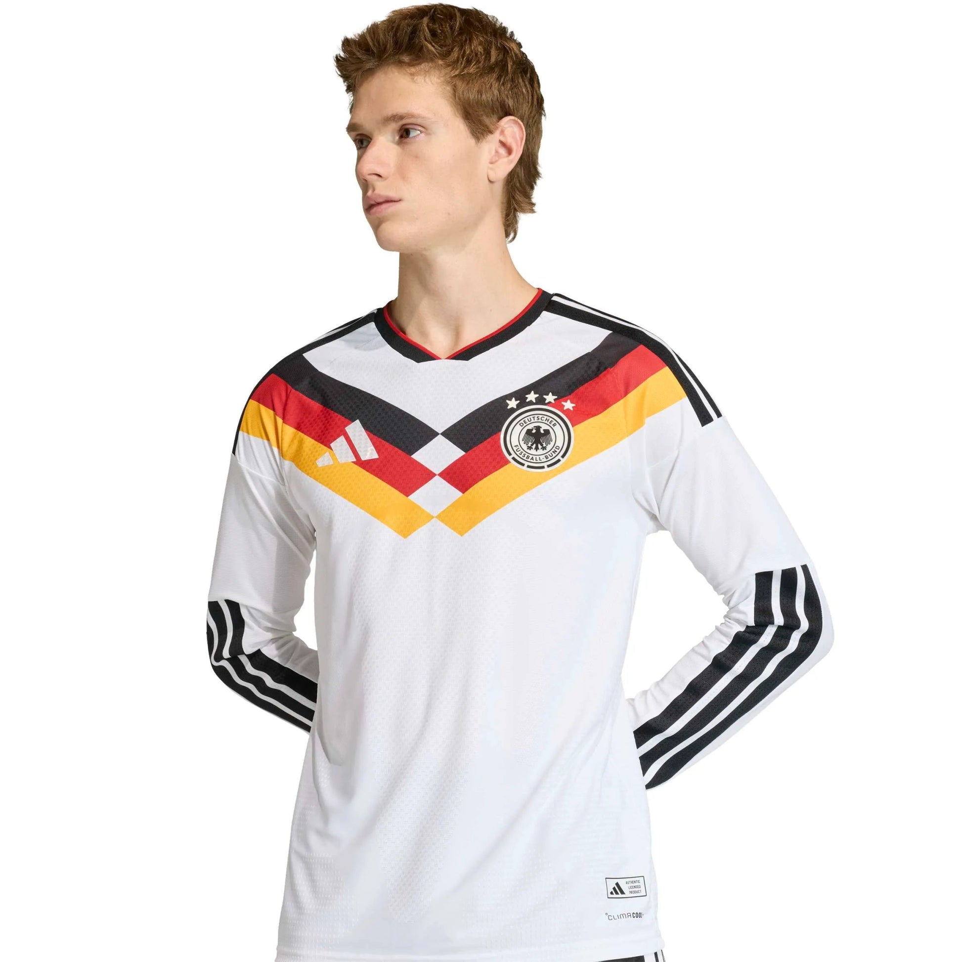 2026 Germany Men's Authentic Home Long-Sleeve Soccer Jersey White 