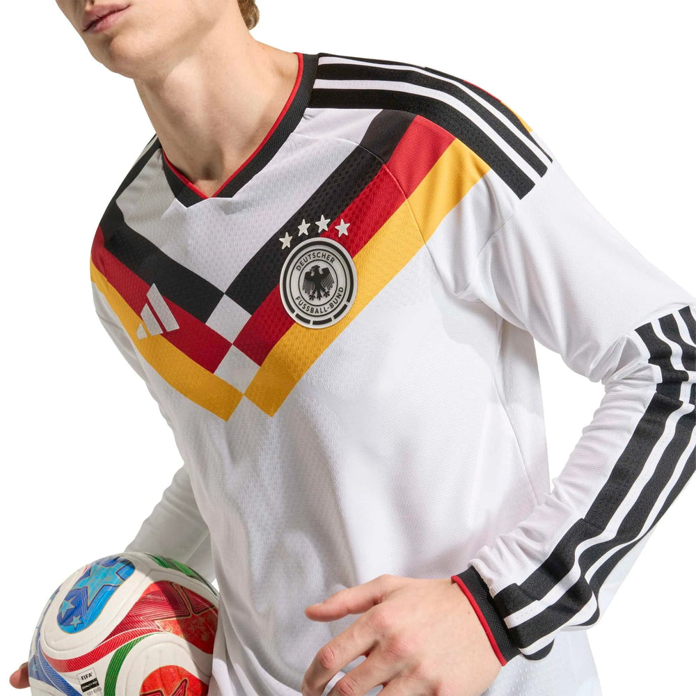 2026 Germany Men's Authentic Home Long-Sleeve Soccer Jersey White 