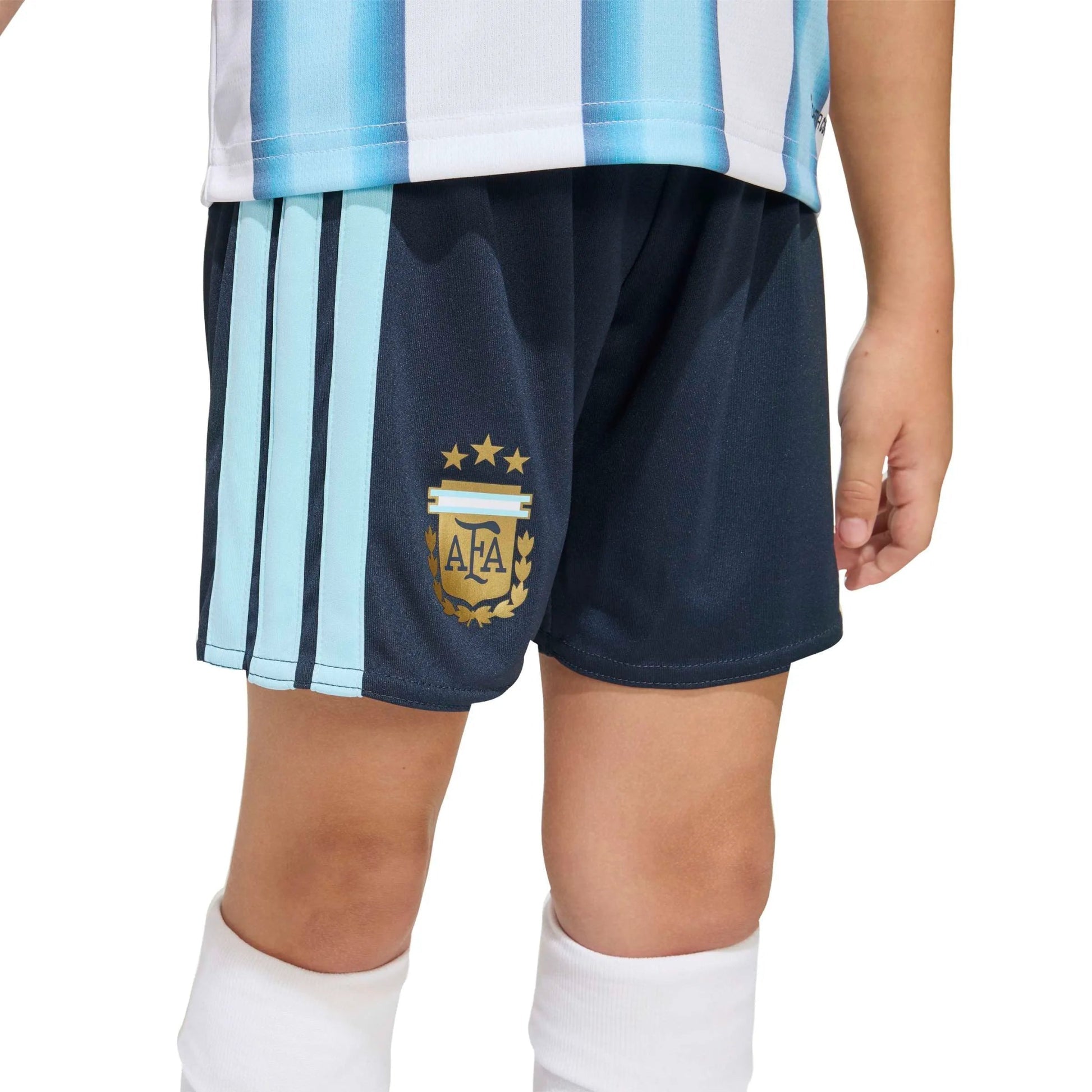 2026 Argentina Kid's Home Messi #10 Mini Kit White / Icey Blue / Light Blue 