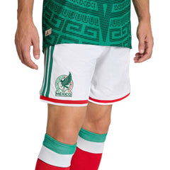 2026 Mexico Men's Authentic Home Shorts White 