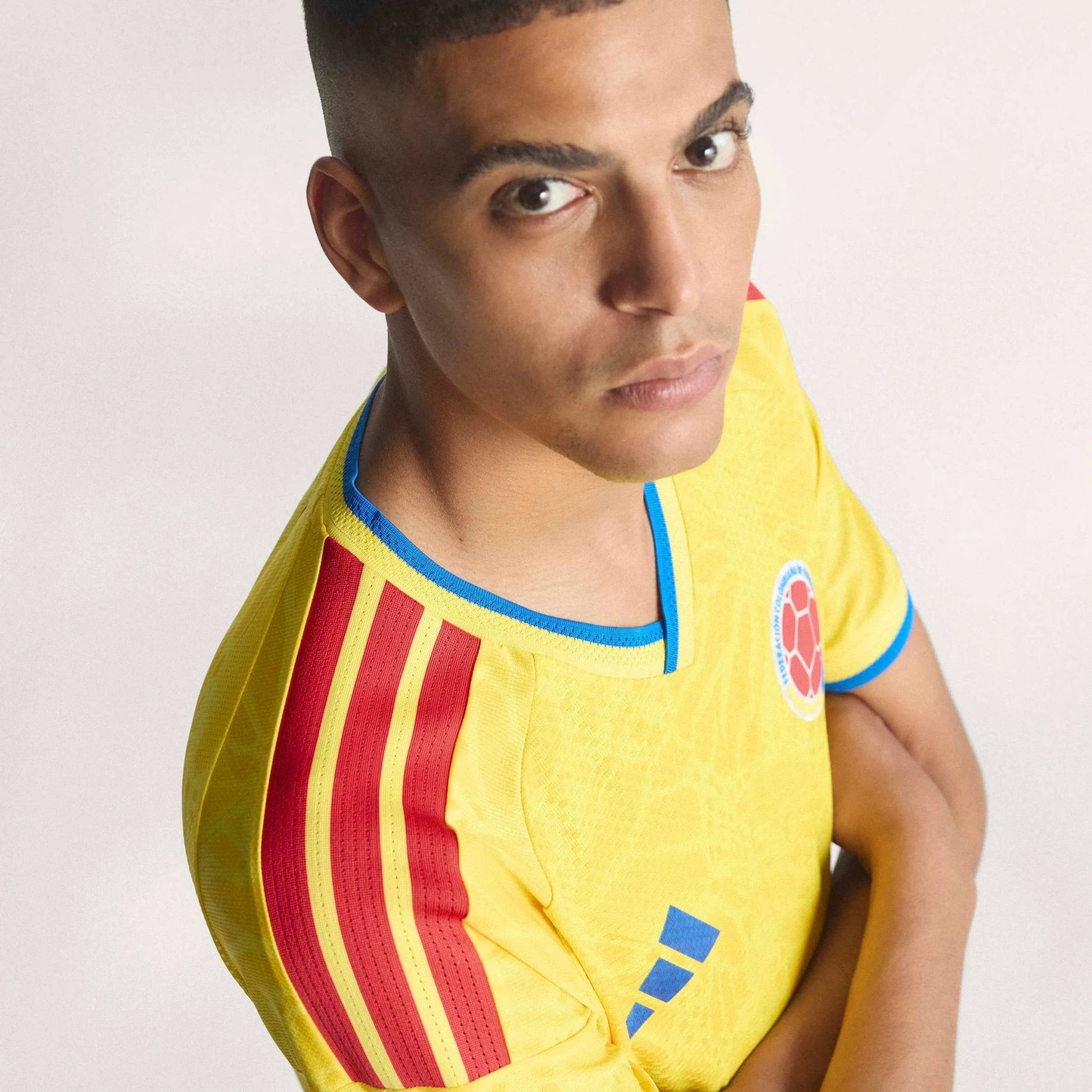 2026 Colombia Men's Authentic Home Soccer Jersey Impact Yellow 