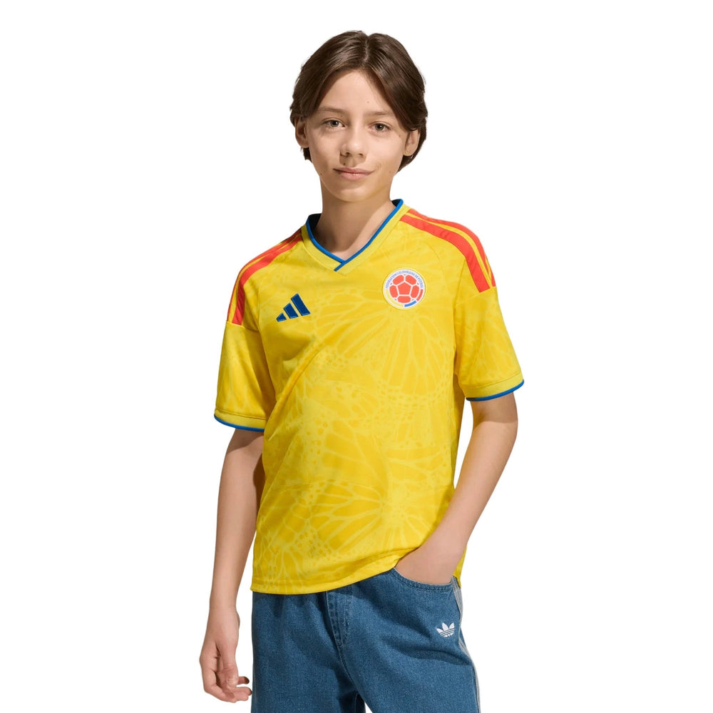 2026 Colombia Youth Stadium Home Soccer Jersey Impact Yellow 