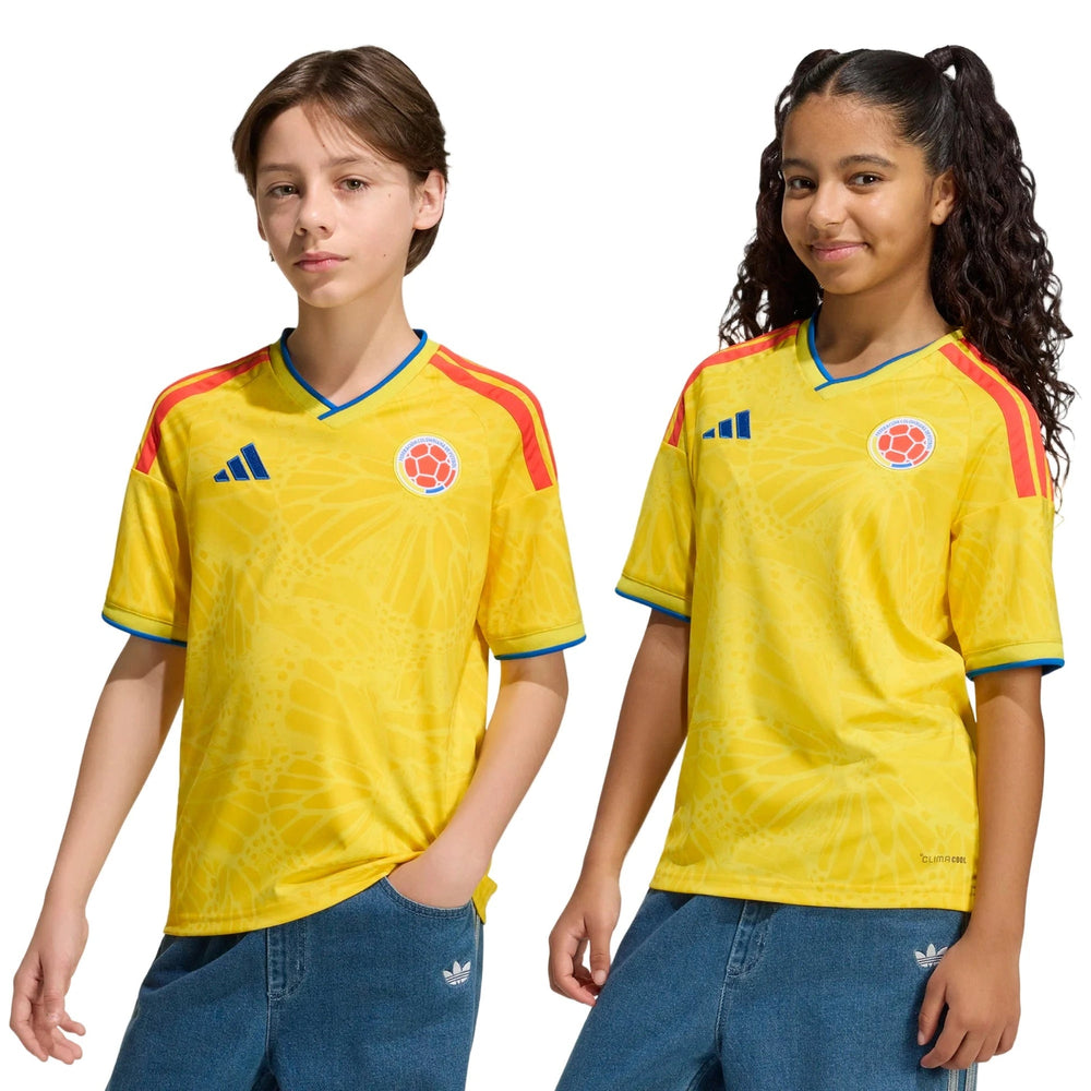 2026 Colombia Youth Stadium Home Soccer Jersey Impact Yellow 