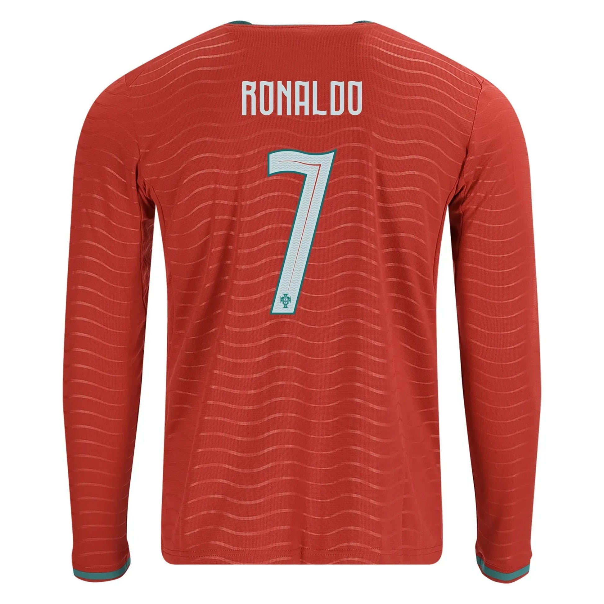 2026 Portugal Men's Stadium Home Long-Sleeve Soccer Jersey Club Red-Green Lagoon 