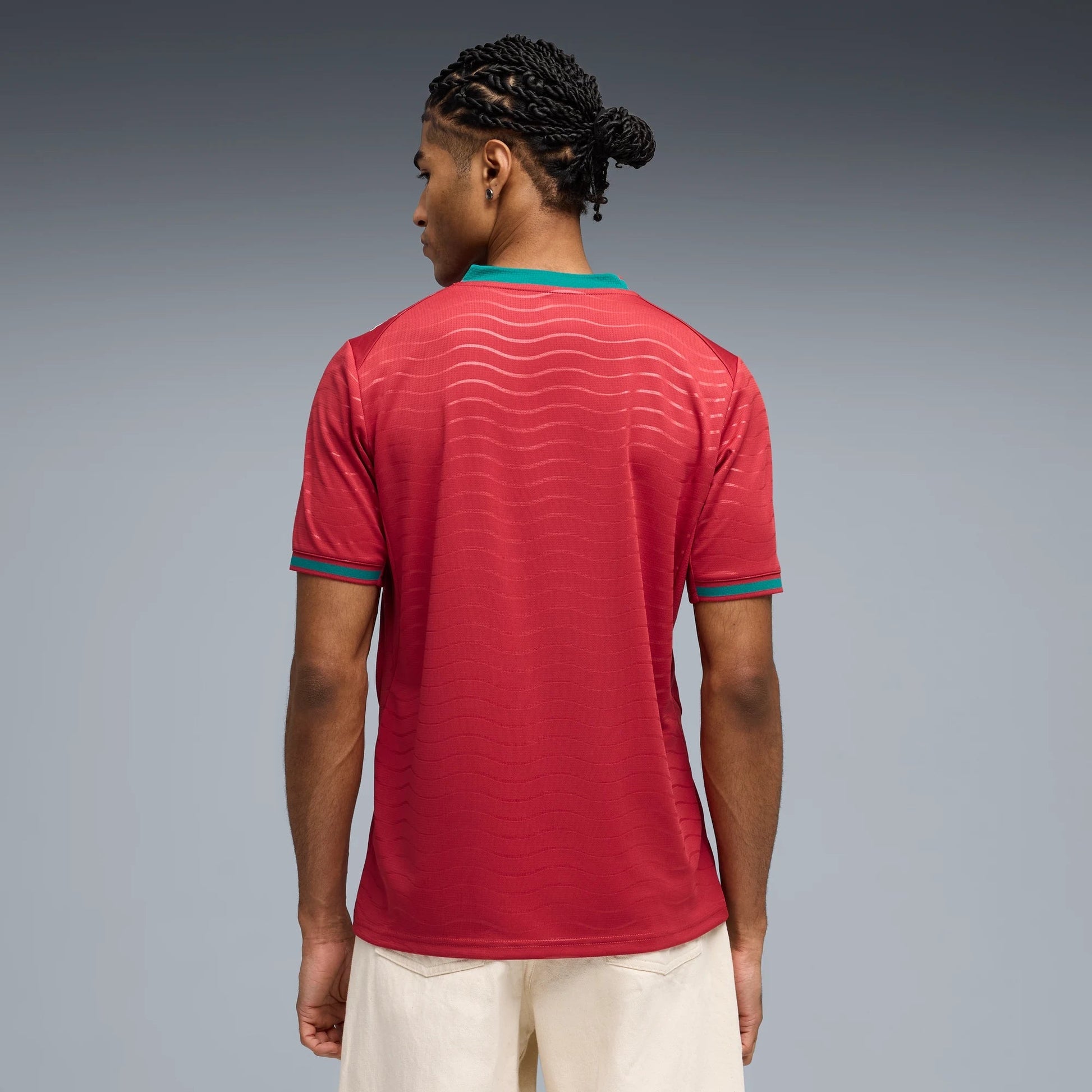 2026 Portugal Men's Stadium Home Soccer Jersey Club Red-Green Lagoon 