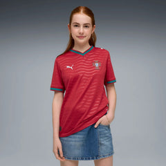 2026 Portugal Youth Stadium Home Soccer Jersey Club Red-Green Lagoon 